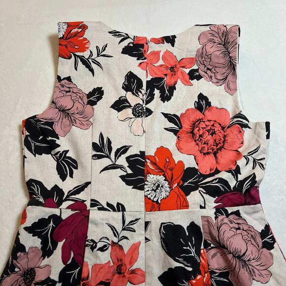 Ann Taylor Sleeveless Sundrenched Floral Print Fit & Flare Dress Size 6 NEW - Picture 7 of 14